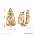 Shangjie OEM Pattern hollow earrings brass loop earrings  handmade silver wholesale earrings